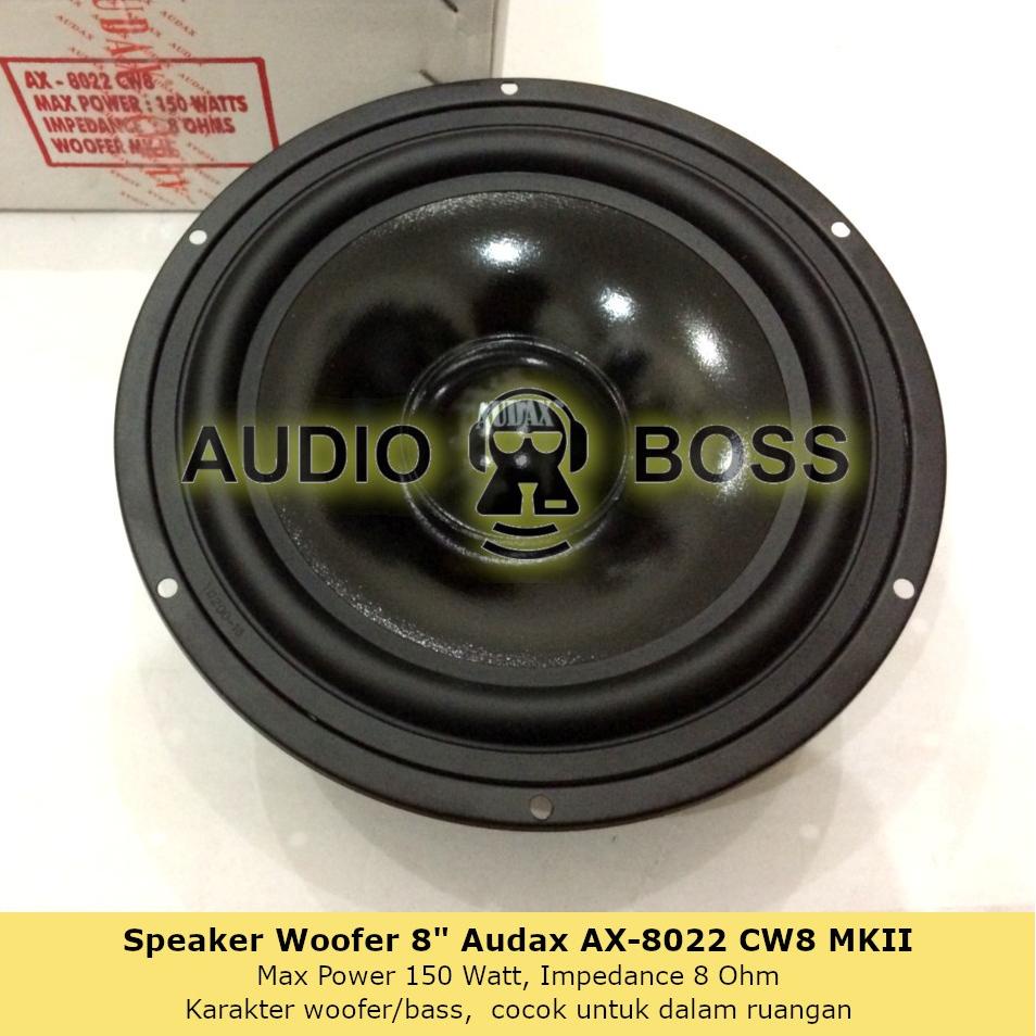 Speaker Woofer 8" 8 Inch 8 In Audax Ax-8022 Cw8 Mkii Ax 8022 Ax8022