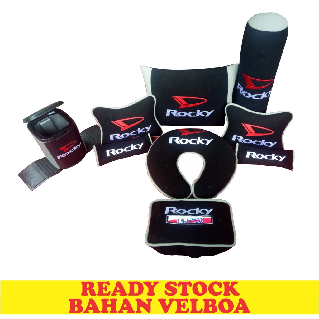 BANTAL MOBIL DAIHATSU ROCKY HEADREST MOBIL ROCKY AKSESORIS INTERIOR MOBIL ROCKY TEMPAT SAMPAH MOBIL 