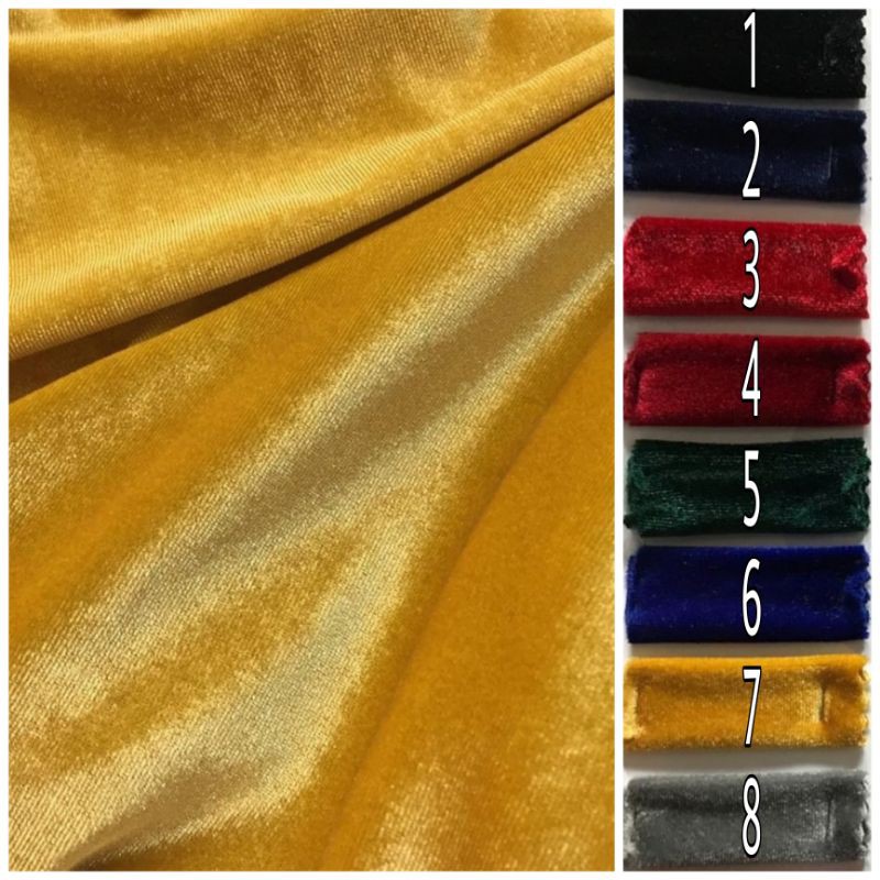 Mh3 Kain Bahan Beludru Stretch Bahan Velvet Bludru Grade A Velvet Premium Shopee Indonesia