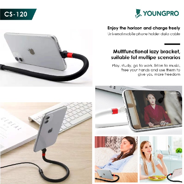 YOUNGPRO CS-120 - KABEL DATA STAND TYPE C USB 3A FAST CHARGING