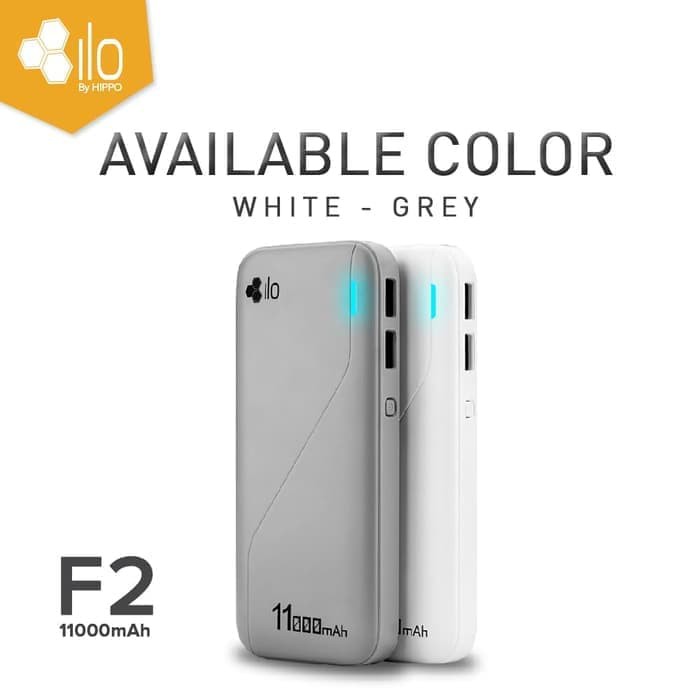 BARU  Hippo Power Bank ILO F2 11000MAH Simple Pack Powerbank 11000 mAh Ori