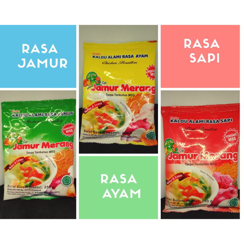 

Kaldu Jamur alami non MSG kemasan 250gr