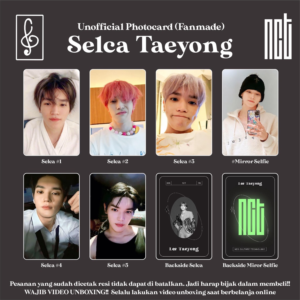 [SELCA NCT] PHOTOCARD TAEYONG MIRROR SELFIE FANMADE