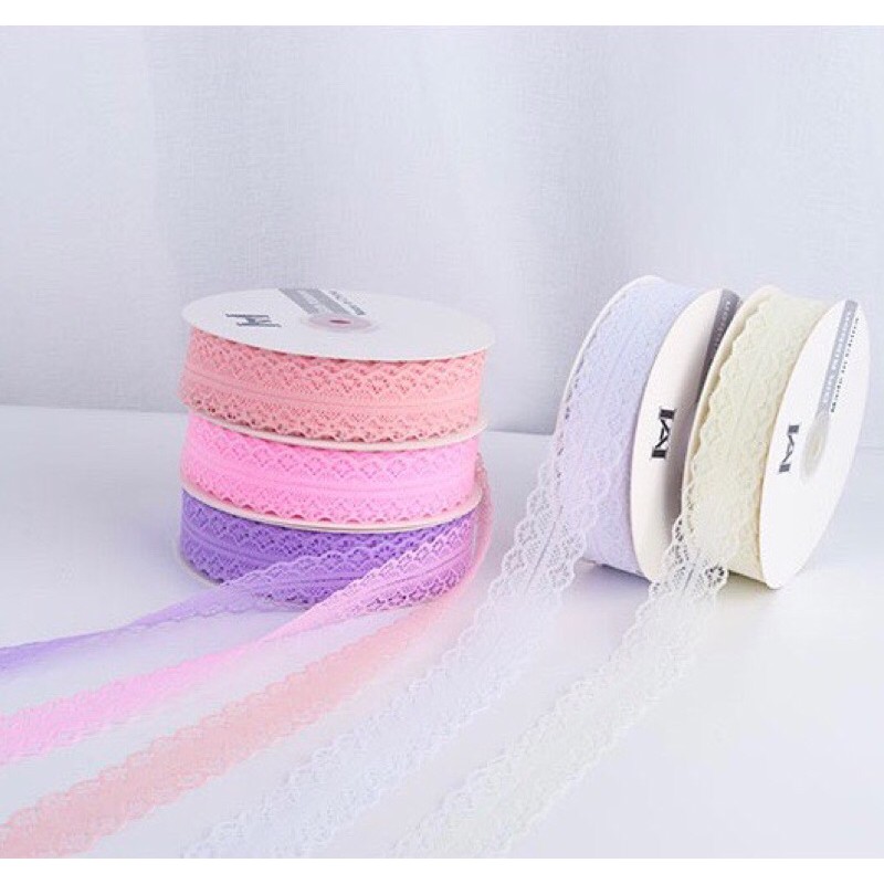 PITA RENDA LEBAR 3 CM PANJANG 1M ROLL RIBBON PITA BUNGA / FLOWER WRAP RIBBON / PEMBUNGKUS BUNGA