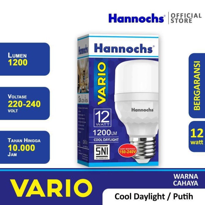 Hannochs LED Vario 12W Cool Daylight/ Putih