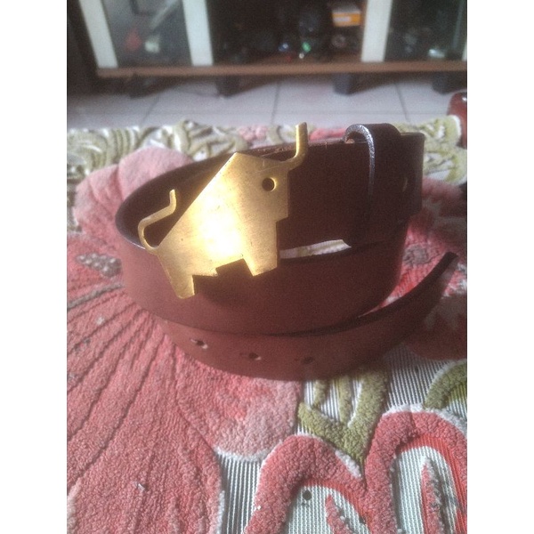 ikat pinggang pria braun buffel original