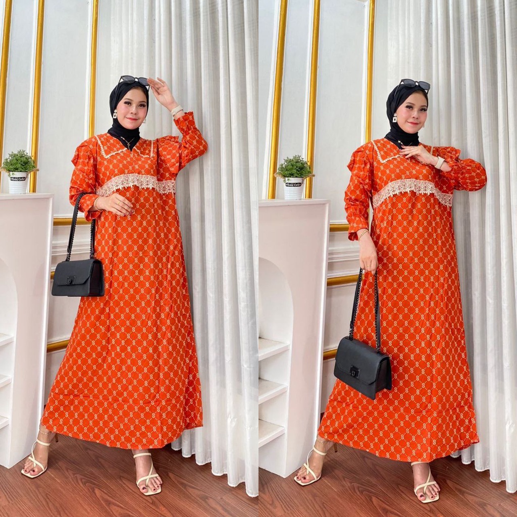 Saroja (011) Gamis Guci Longdress Gucci Rampel