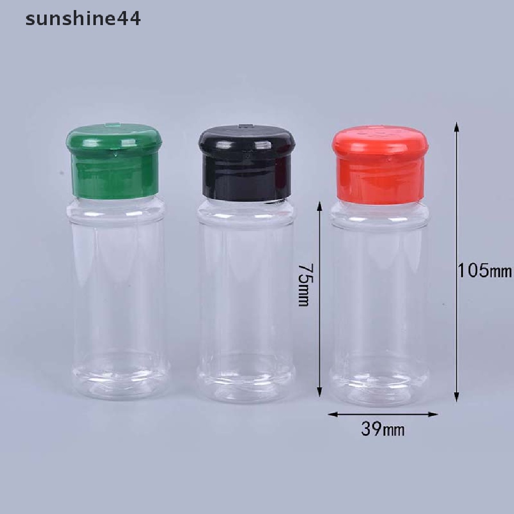 Sunshine 5pcs Botol Shaker Bumbu / Garam / Merica Bahan Plastik Untuk BBQ