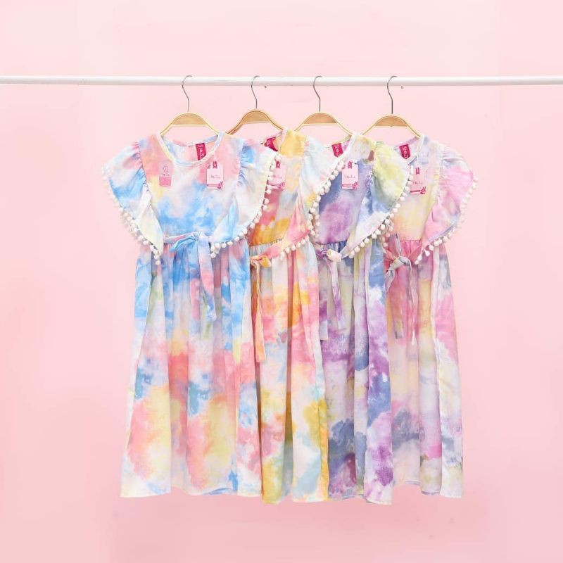 FLOWKIDS MUSLIM DRESS POMPOM MONALISA 2-10T