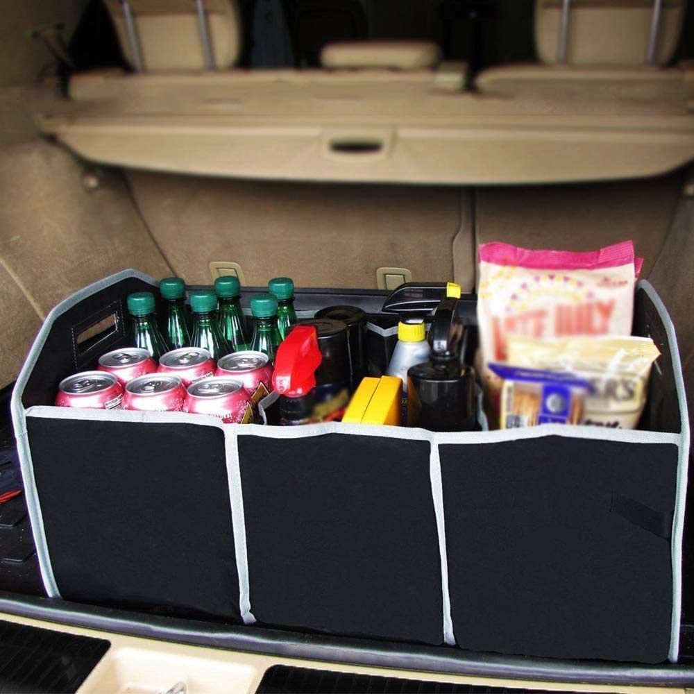 Canvas Car Trunk Organiser Kotak Penyimpanan Bagasi Mobil Waterproof