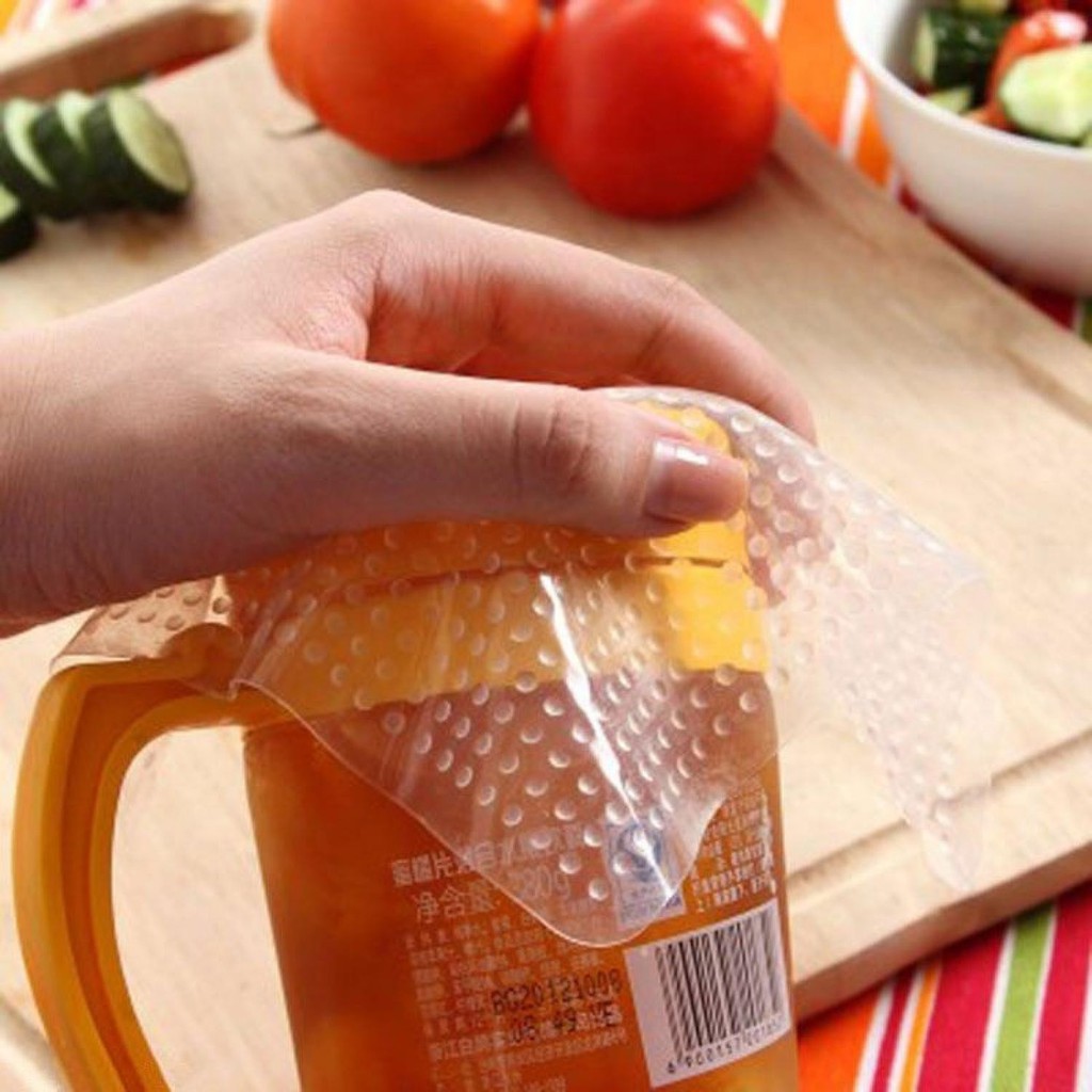 Silicone Stretch Fresh Food Cling Film Protection / Silikon Pelindung Makanan