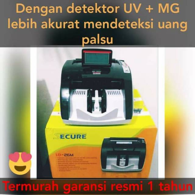 Secure LD26M / LD 26 M/ mesin hitung uang otomatis sensor MG + UV