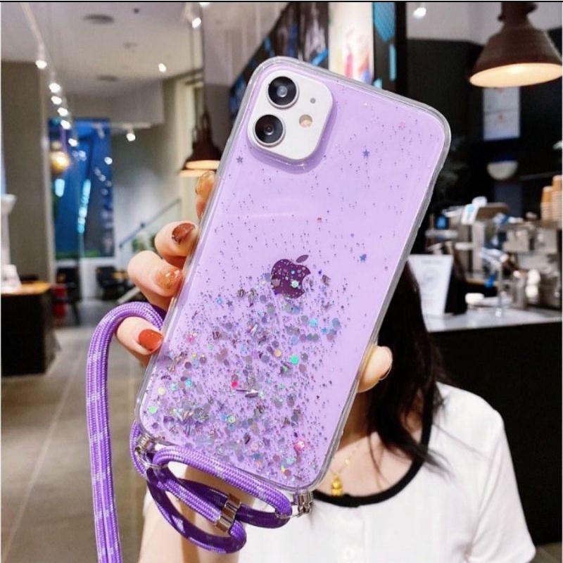 Case Tali Nagita Xiaomi Redmi Note 8 2019 Redmi Note 8 2021 Lanyard Glitter Gantungan