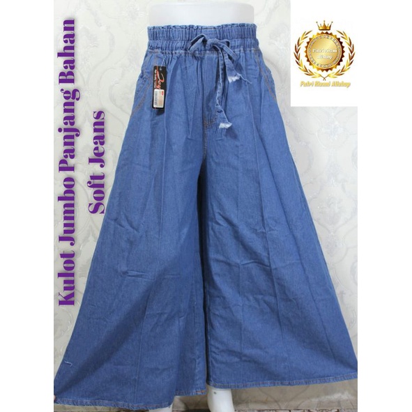 Celana Kulot  Panjang Dewasa  Soft Jeans (standar-jumbo-super Jumbo)-5
