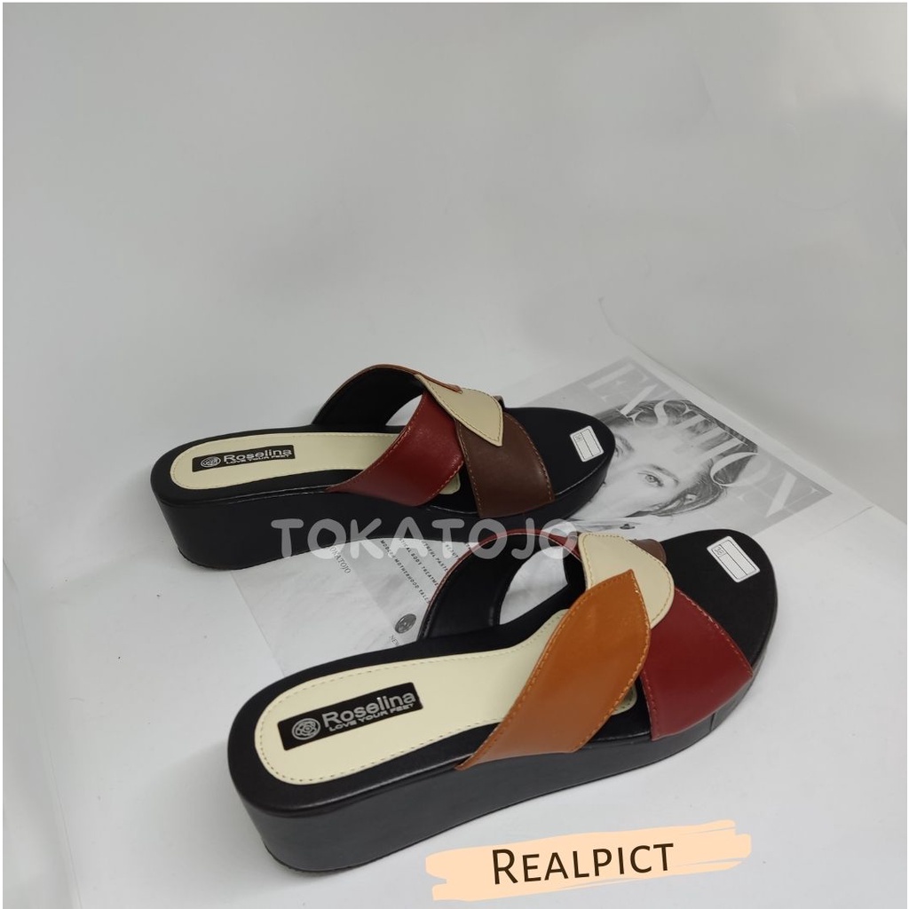 Sandal wedges wanita love silang hak 5 cm terbaru 2022 new fashion korea REALPICT sandal wedges wanita kekinian cassual