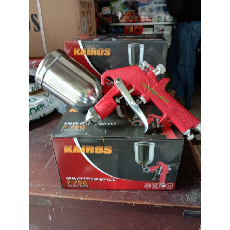 ALAT SEMPROT CAT TABUNG ATAS/AIR SPREYGUN F75G KAIROS SGL