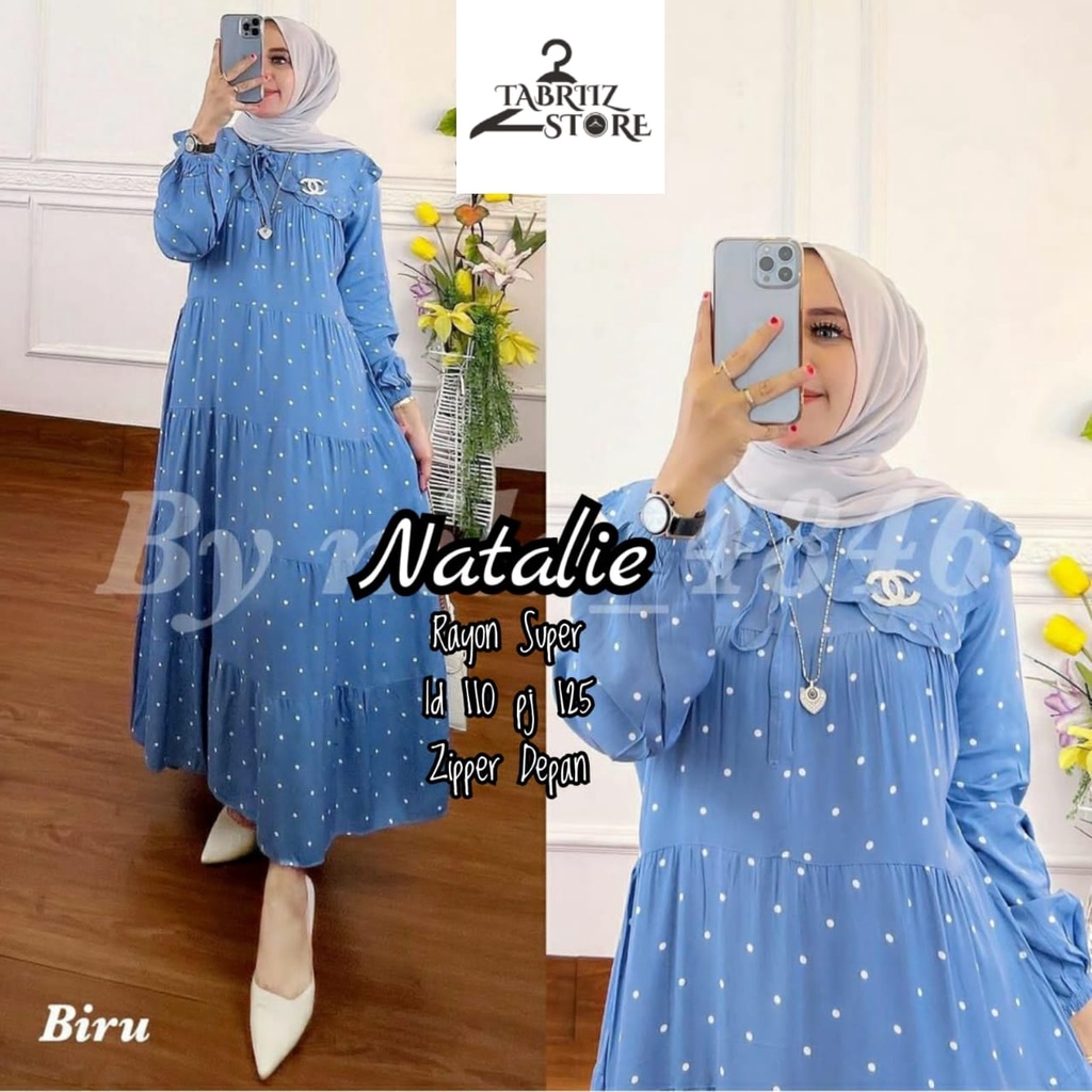 natalie maxy dress pakaian baju gamis longdress dres maxi syari motif ld 110 jumbo xxl bigsize big s
