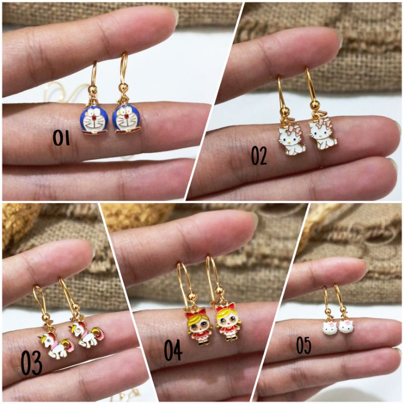 Anting Meilyn Anak Karakter warna gold E05082