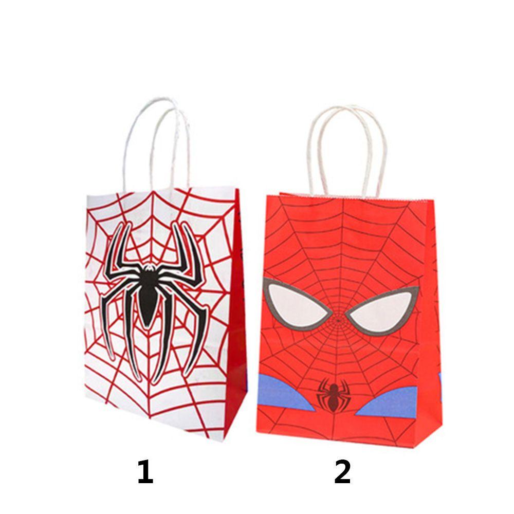 Solighter Spiderman printing Dua Sisi 12pcs Dekorasi Spider Treat B ags Candy B ags Hero