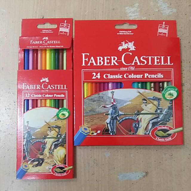 

Pensil warna faber castell classic isi 12 warna dan 24 warna
