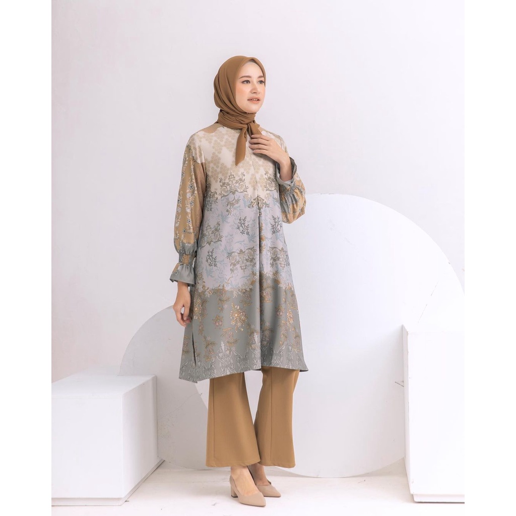 CHARRANA TUNIK TUNIC XXL PEARL SAND HEAVEN LIGHTS HL READYSTOCK FREEBOOK