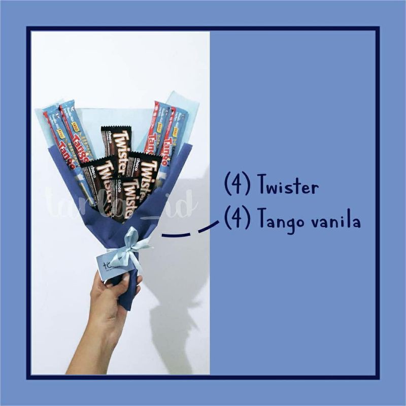 

Buket Biru 20ribu/Buket Wisuda Mini/Kado Anniv/Kado Orang Kesayangan