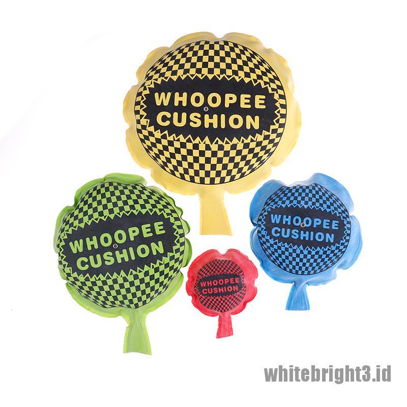 Whoopee Cushion Bantal Kentut Model Tiup Warna Putih Untuk Prank Pesta