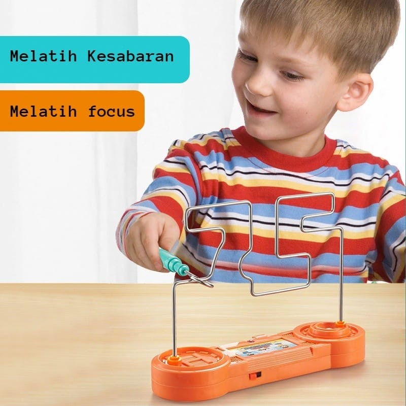 MOMBABY1 Mainan Electric maze game / mainan kreatif anak electric shock