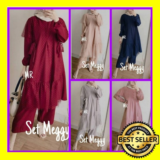 Baju Set Wakawaka Setelan Wanita Kekinian One Set Jumbo / Demora Big Set Lenna Set Wanita Rayon Prem