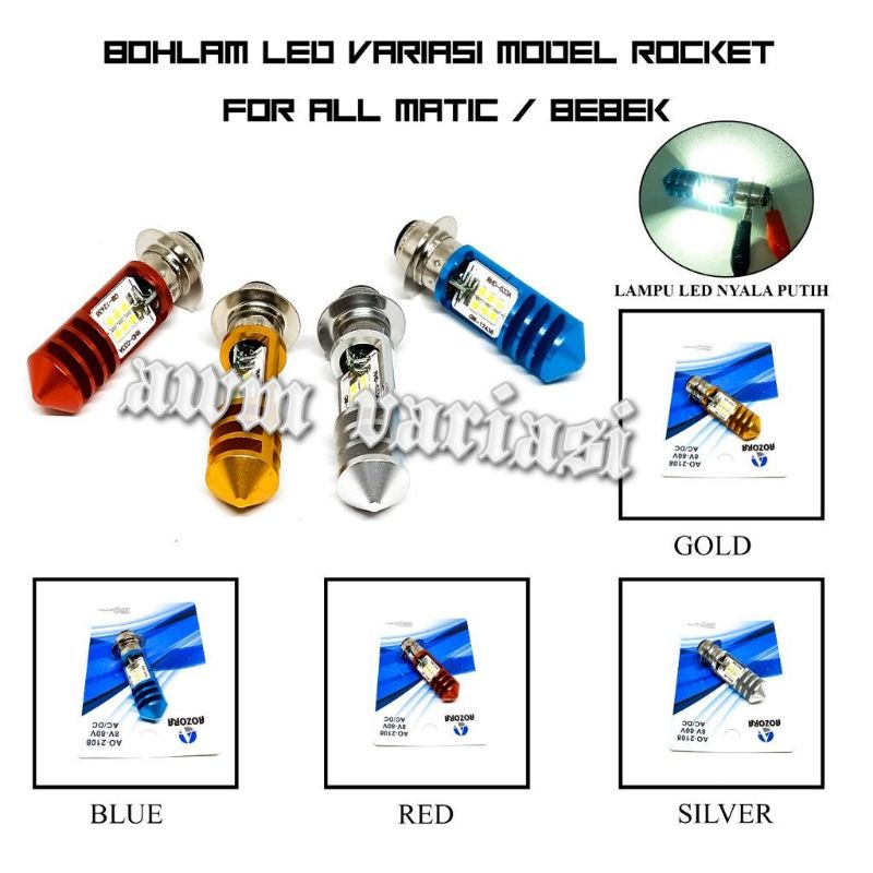 New Lampu motor depan H6 AC DC WARNA PUTIH NYAL motor matic bebek atau universall all motor warna rondom