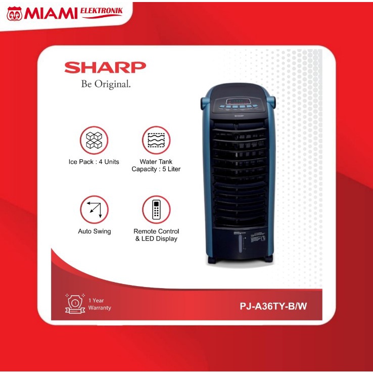 SHARP PJ-A36TY-B/W Air Cooler PJA36TY