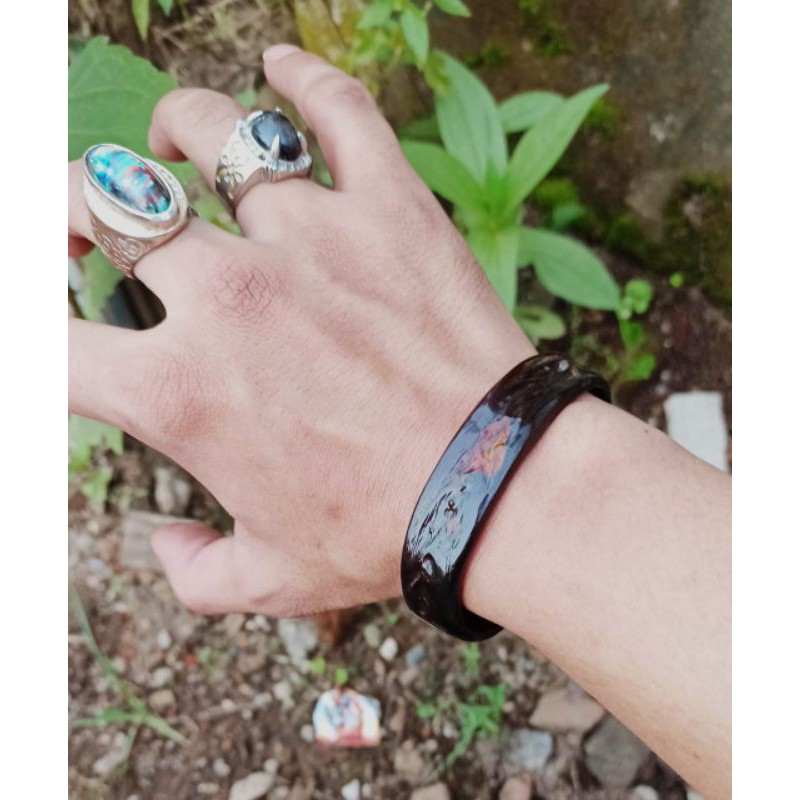 GELANG AKAR BAHAR MERAH AKAR LAUT ASLI/MODEL C