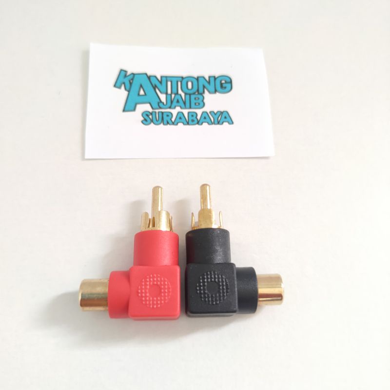 Soket RCA to Jack RCA L Karet Gold Konektor Audio Speaker Jack RCA Male to Female L Gold 3563