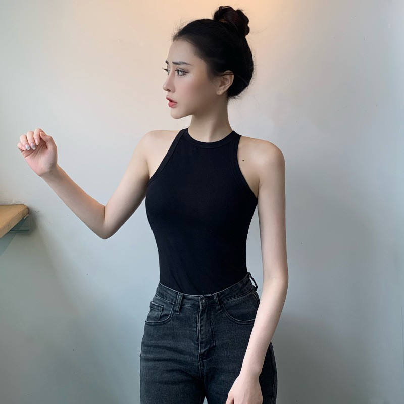 Jual Korean halter top bahan spandex | Shopee Indonesia