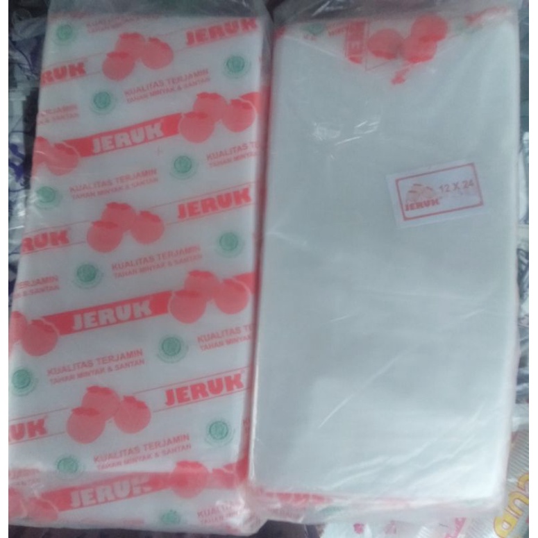 plastik PE jeruk/PE jeruk uk. 12×24(setengah kiloan)