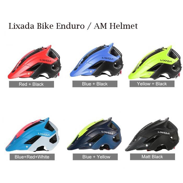 Lixada Helm Sepeda Am Enduro Bike Helmet - Blue Black