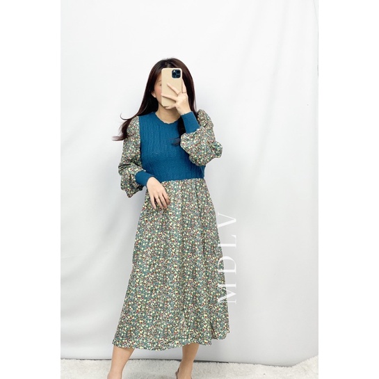 MDLV ~ BM 65000 PHYLICIA MIDI DRESS // GAMIS IMPORT// FASHION MUSLIM// FASHION IMPORT WANITA