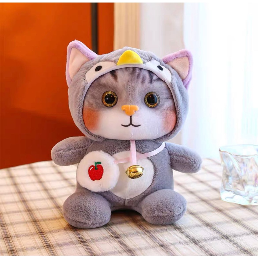BONEKA KUCING CAT KOSTUM OWL DINO FROG BERUANG KELINCI NYANKO SENSEI
