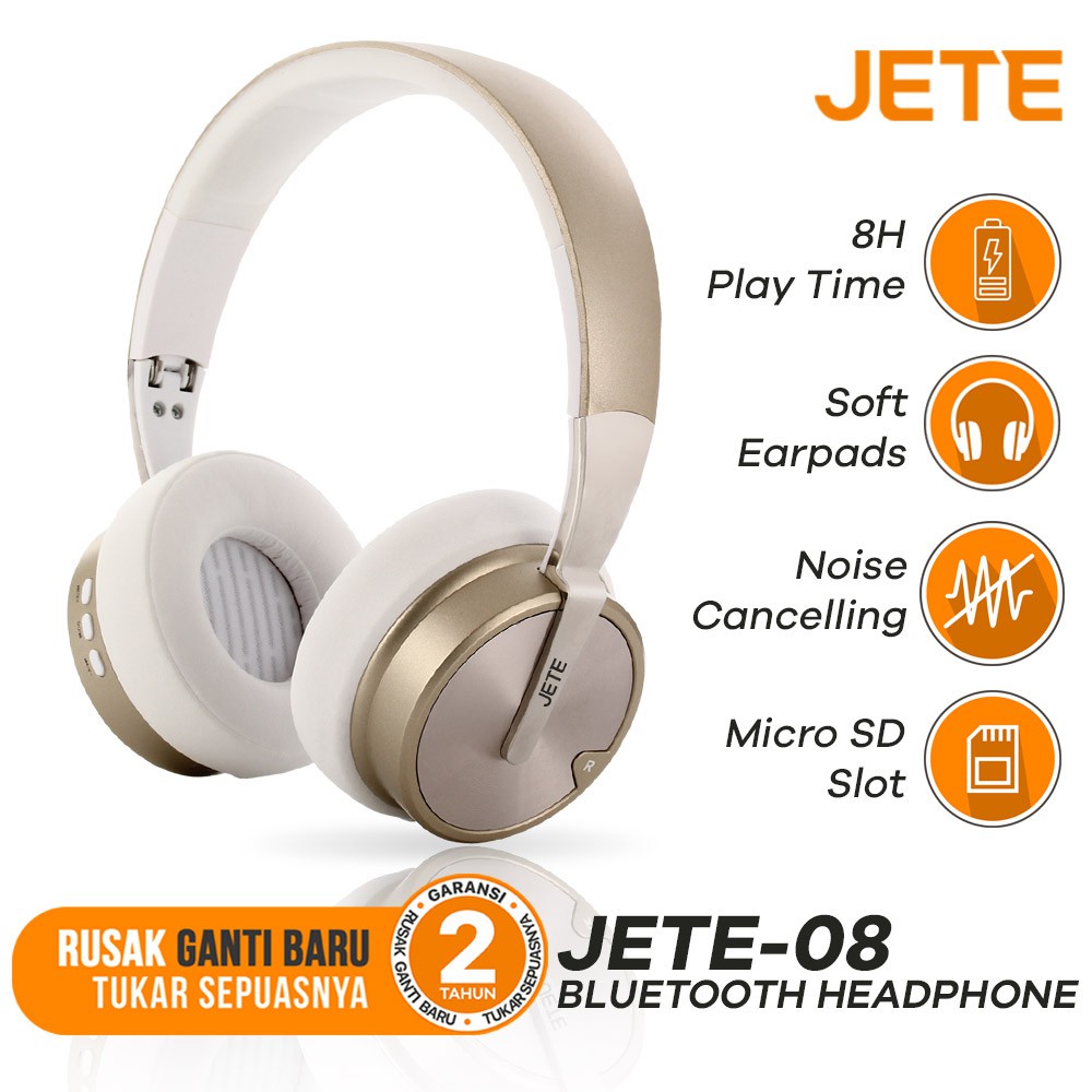 Headset Bluetooth Headphone Bluetooth JETE 08