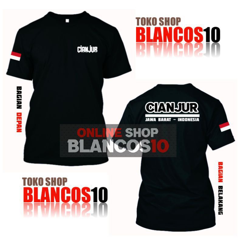 KAOS PRIA KAOS WANITA DESAIN LB1 TULISAN CIANJUR JAWA BARAT
