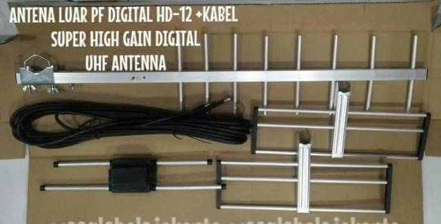 VDR V-810HD Antena Luar DIGITAL + Kabel 10 m + Jack Antena . Kualitas Top