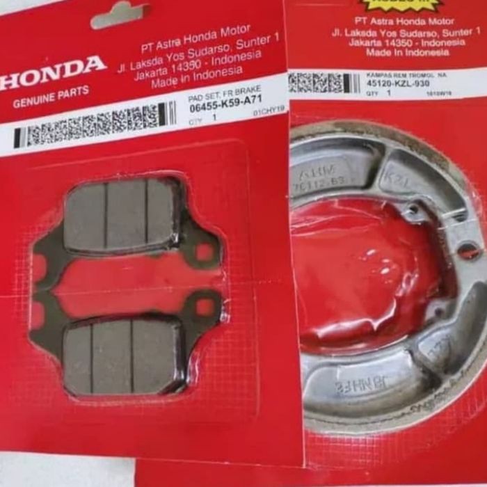 KAMPAS REM DEPAN BELAKANG HONDA VARIO 150 ORI HGP