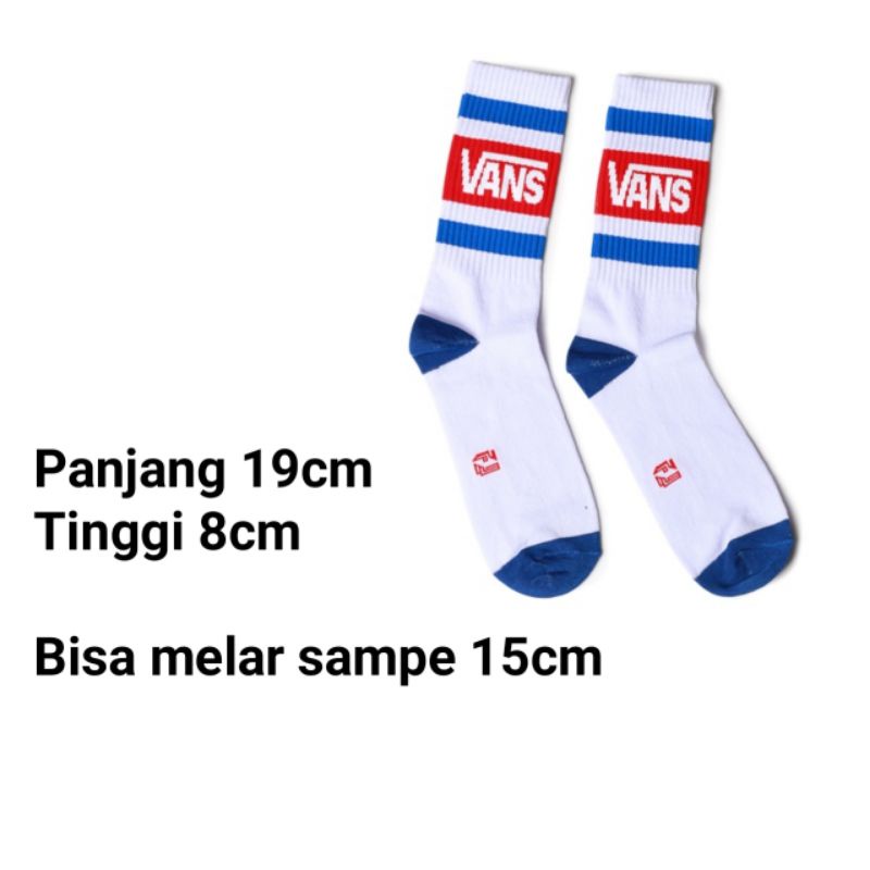 AUTHENTIC Kaos Kaki Pria Wanita Kantor Skate Oldschool Cowok Panjang Motif Bahan Tebal Original