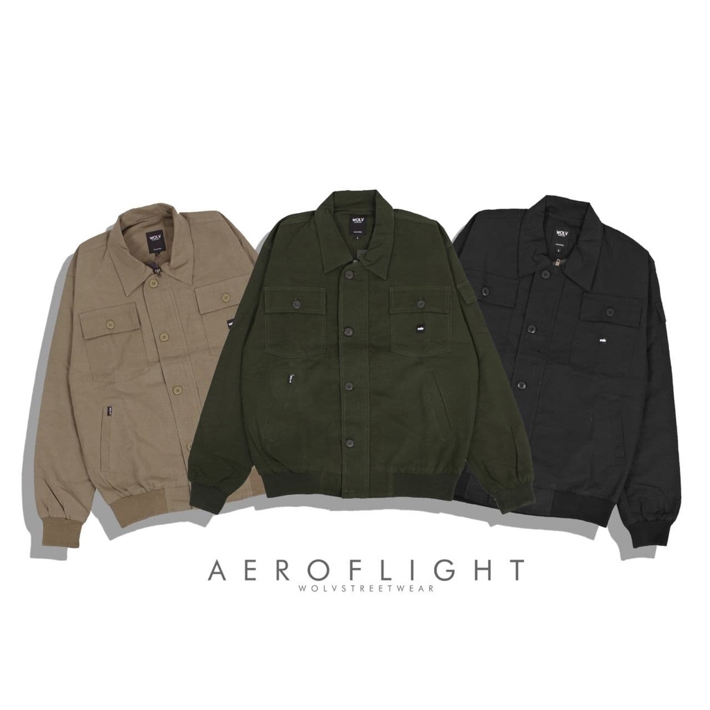 jaket aero flight wolv premium original