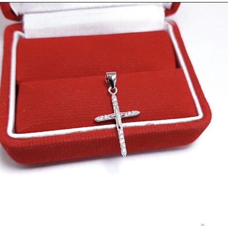 Liontin salib liontin perak 925 liontin salib perak 925 lapis emas putih SL54