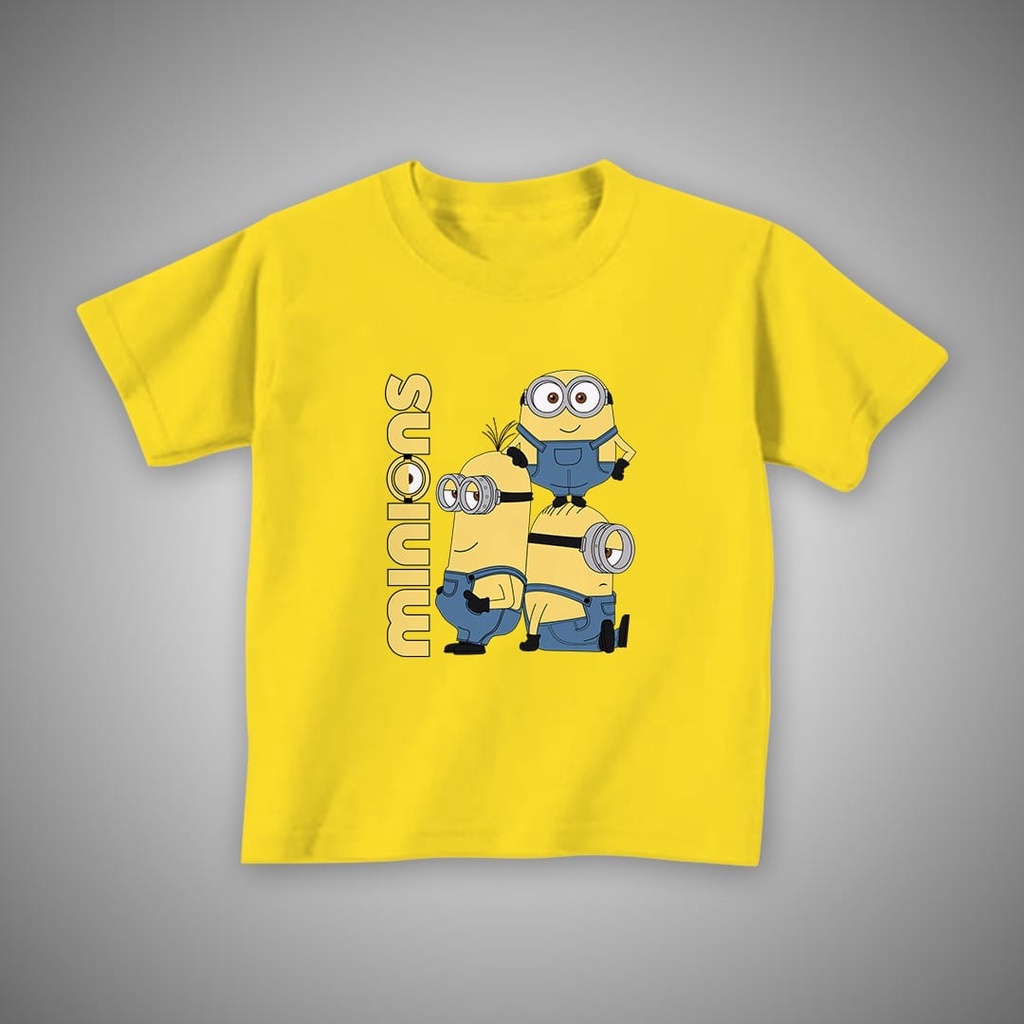 MINIONS BAJU ANAK - KAOS HALUS TEBAL - ATASAN LUCU PREMIUM