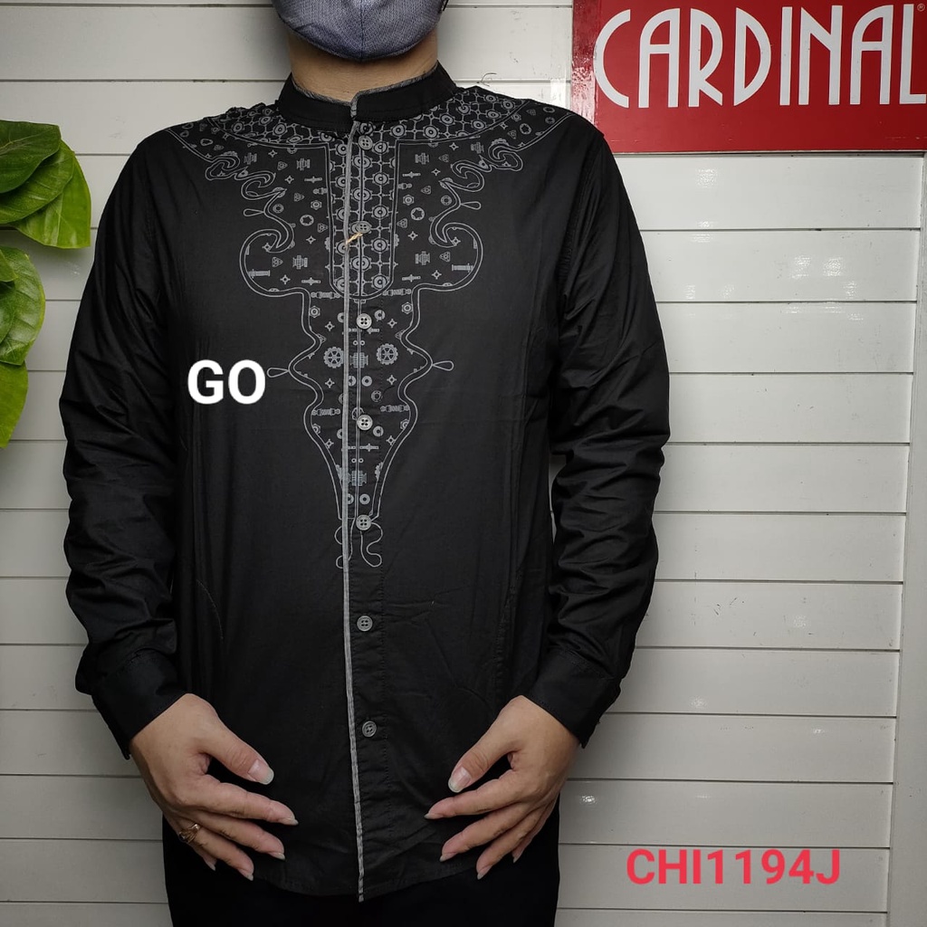 gof TCJ CARDINAL KEMEJA KOKO CASUAL Pakaian Pria Muslim Baju Cowok Lengan Panjang