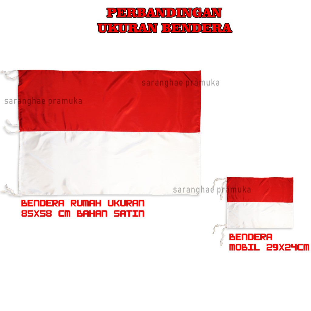 Bendera Merah Putih Indonesia Bahan Kain Satin Mengkilap Bendera Rumah Sekolah