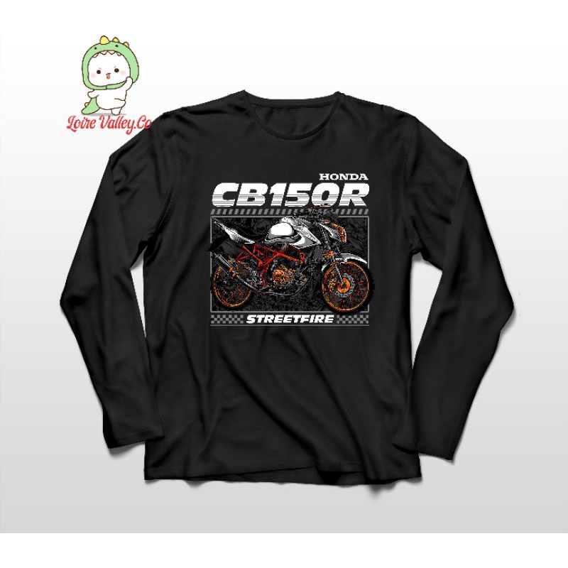 KAOS LENGAN PANJANG HONDA CB150R  STREETFIRE WHITE EDITION ALLSIZE M L XL 2XL 3XL 4XL 5XL 2 BIG SIZE