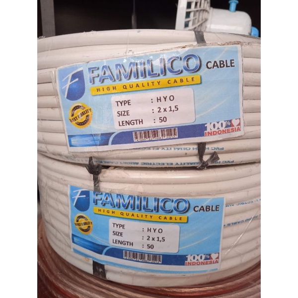 KABEL HYO 2 x 1,5 Familico (Serabut)